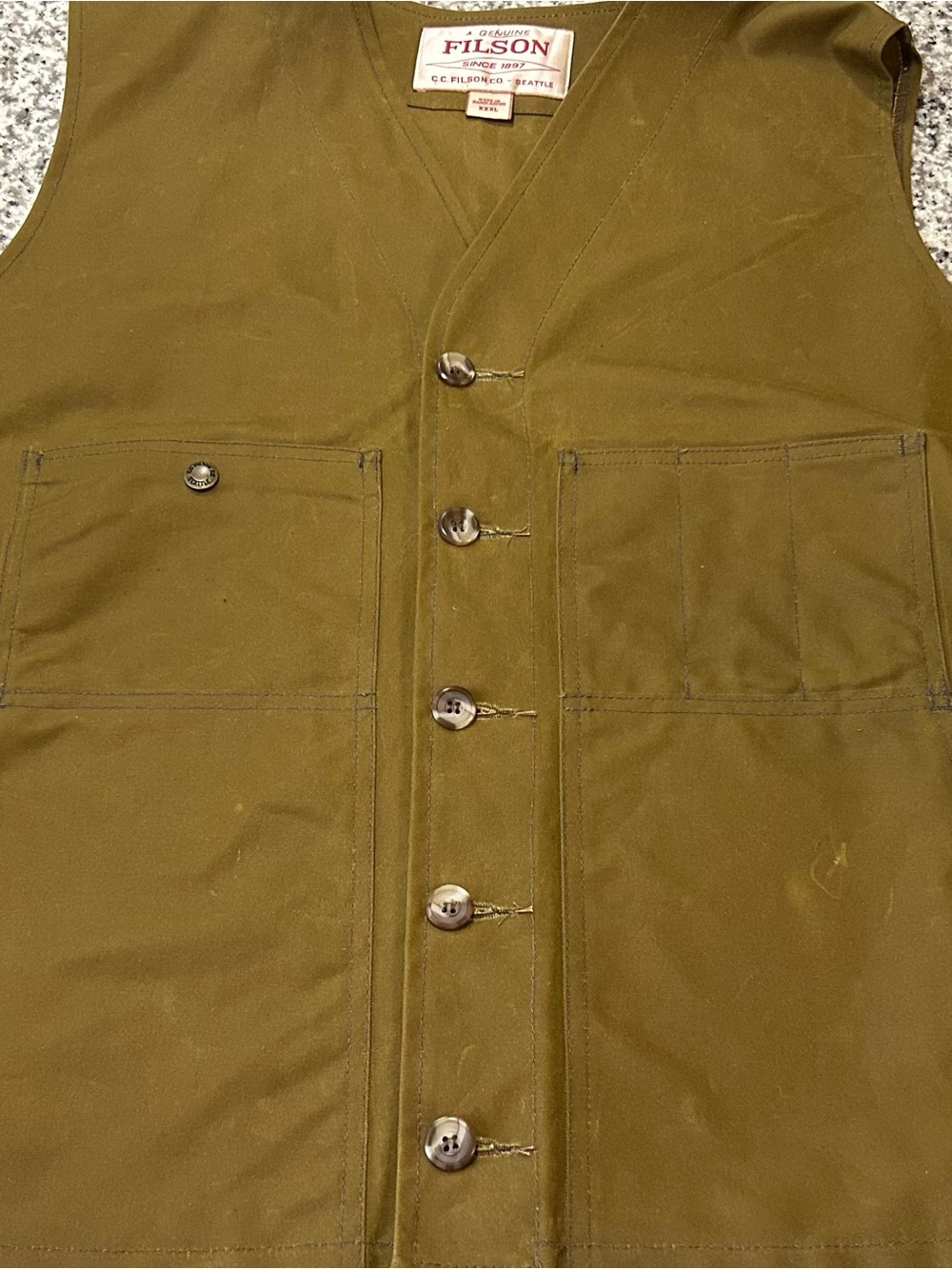 Filson Oil Tin Cloth Vest